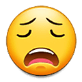 Emoji 😩 Faccina Esausta su Samsung One UI 1.5.
