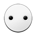 Émoji ⚇ Cercle blanc avec deux points sur Samsung One UI 1.5.
