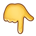 👇 Emoji Dorso Da Mão Com Dedo Indicador Apontando Para Baixo na Samsung One UI 1.5.