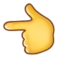 👈 Emoji Dorso Da Mão Com Dedo Indicador Apontando Para A Esquerda na Samsung One UI 1.5.