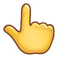 👆 Emoji Dorso Da Mão Com Dedo Indicador Apontando Para Cima na Samsung One UI 1.5.