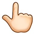 👆🏻 Emoji Dorso Da Mão Com Dedo Indicador Apontando Para Cima: Pele Clara na Samsung One UI 1.5.