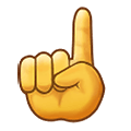 ☝️ Emoji nach oben weisender Zeigefinger von vorne Samsung One UI 1.5.