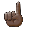 ☝🏿 Emoji Dedo índice Hacia Arriba: Tono De Piel Oscuro en Samsung One UI 1.5.