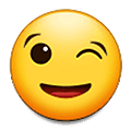 Emoji 😉 Faccina Che Fa L’occhiolino su Samsung One UI 1.5.