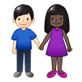 👩🏿‍🤝‍👨🏻 Emoji Mujer Y Hombre De La Mano: Tono De Piel Oscuro Y Tono De Piel Claro en Samsung One UI 1.5.