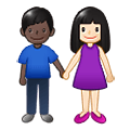 👩🏻‍🤝‍👨🏿 Emoji Mujer Y Hombre De La Mano: Tono De Piel Claro Y Tono De Piel Oscuro en Samsung One UI 1.5.