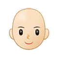 👩🏻‍🦲 Emoji Frau: helle Hautfarbe, Glatze Samsung One UI 1.5.