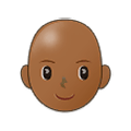 👩🏾‍🦲 Emoji Frau: mitteldunkle Hautfarbe, Glatze Samsung One UI 1.5.