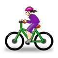 🚴🏻‍♀️ Emoji Mulher Ciclista: Pele Clara na Samsung One UI 1.5.