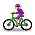 Émoji 🚴🏼‍♀️ Cycliste Femme : Peau Moyennement Claire sur Samsung One UI 1.5.