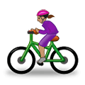 🚴🏽‍♀️ Emoji Mujer En Bicicleta: Tono De Piel Medio en Samsung One UI 1.5.
