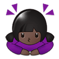 Emoji 🙇🏿‍♀️ Donna Che Fa Inchino Profondo: Carnagione Scura su Samsung One UI 1.5.