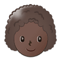 👩🏿‍🦱 Emoji Frau: dunkle Hautfarbe, lockiges Haar Samsung One UI 1.5.
