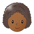 👩🏾‍🦱 Emoji Mujer: Tono De Piel Oscuro Medio Y Pelo Rizado en Samsung One UI 1.5.