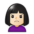 🙍🏻‍♀️ Emoji Mulher Franzindo A Sobrancelha: Pele Clara na Samsung One UI 1.5.
