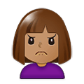 🙍🏽‍♀️ Emoji missmutige Frau: mittlere Hautfarbe Samsung One UI 1.5.