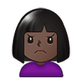 🙍🏿‍♀️ Emoji Mujer Frunciendo El Ceño: Tono De Piel Oscuro en Samsung One UI 1.5.