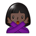 🙅🏿‍♀️ Emoji Mujer Haciendo El Gesto De «no»: Tono De Piel Oscuro en Samsung One UI 1.5.