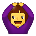 🙆‍♀️ Emoji Mulher Fazendo Gesto De «OK» na Samsung One UI 1.5.