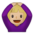 🙆🏼‍♀️ Emoji Mulher Fazendo Gesto De «OK»: Pele Morena Clara na Samsung One UI 1.5.