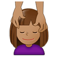💆🏽‍♀️ Emoji Mujer Recibiendo Masaje: Tono De Piel Medio en Samsung One UI 1.5.