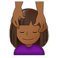 💆🏾‍♀️ Emoji Mujer Recibiendo Masaje: Tono De Piel Oscuro Medio en Samsung One UI 1.5.
