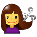 Émoji 💇‍♀️ Femme Qui Se Fait Couper Les Cheveux sur Samsung One UI 1.5.