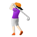 🏌🏻‍♀️ Emoji Mulher Golfista: Pele Clara na Samsung One UI 1.5.