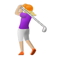 Émoji 🏌🏼‍♀️ Golfeuse : Peau Moyennement Claire sur Samsung One UI 1.5.