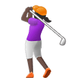 🏌🏿‍♀️ Emoji Mujer Jugando Al Golf: Tono De Piel Oscuro en Samsung One UI 1.5.