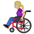 👩🏼‍🦽 Emoji Frau in manuellem Rollstuhl: mittelhelle Hautfarbe Samsung One UI 1.5.