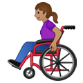 👩🏽‍🦽 Emoji Mulher Em Cadeira De Rodas Manual: Pele Morena na Samsung One UI 1.5.