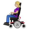 👩🏼‍🦼 Emoji Mulher Em Cadeira De Rodas Motorizada: Pele Morena Clara na Samsung One UI 1.5.