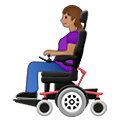 👩🏽‍🦼 Emoji Frau in elektrischem Rollstuhl: mittlere Hautfarbe Samsung One UI 1.5.