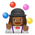 🤹🏾‍♀️ Emoji Mulher Malabarista: Pele Morena Escura na Samsung One UI 1.5.