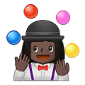 Emoji 🤹🏿‍♀️ Giocoliere Donna: Carnagione Scura su Samsung One UI 1.5.