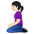 🧎🏻‍♀️ Emoji Mujer De Rodillas: Tono De Piel Claro en Samsung One UI 1.5.