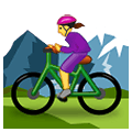 🚵‍♀️ Emoji Mulher Fazendo Mountain Bike na Samsung One UI 1.5.