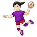 🤾🏻‍♀️ Emoji Mujer Jugando Al Balonmano: Tono De Piel Claro en Samsung One UI 1.5.