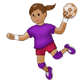 🤾🏽‍♀️ Emoji Handballspielerin: mittlere Hautfarbe Samsung One UI 1.5.