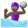 🤽🏿‍♀️ Emoji Wasserballspielerin: dunkle Hautfarbe Samsung One UI 1.5.