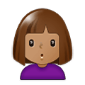 🙎🏽‍♀️ Emoji Mulher Fazendo Bico: Pele Morena na Samsung One UI 1.5.