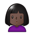 🙎🏿‍♀️ Emoji Mujer Haciendo Pucheros: Tono De Piel Oscuro en Samsung One UI 1.5.