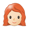 👩🏻‍🦰 Emoji Mulher: Pele Clara E Cabelo Vermelho na Samsung One UI 1.5.