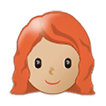 👩🏼‍🦰 Emoji Mulher: Pele Morena Clara E Cabelo Vermelho na Samsung One UI 1.5.