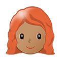 👩🏽‍🦰 Emoji Mujer: Tono De Piel Medio Y Pelo Pelirrojo en Samsung One UI 1.5.