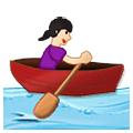 🚣🏻‍♀️ Emoji Mujer Remando En Un Bote: Tono De Piel Claro en Samsung One UI 1.5.