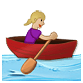 🚣🏼‍♀️ Emoji Frau im Ruderboot: mittelhelle Hautfarbe Samsung One UI 1.5.