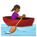 🚣🏾‍♀️ Emoji Mujer Remando En Un Bote: Tono De Piel Oscuro Medio en Samsung One UI 1.5.